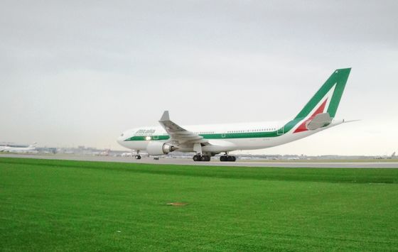 Relva artificial antiabrasão com altura de pilha de 40 mm para cenários de aeroporto