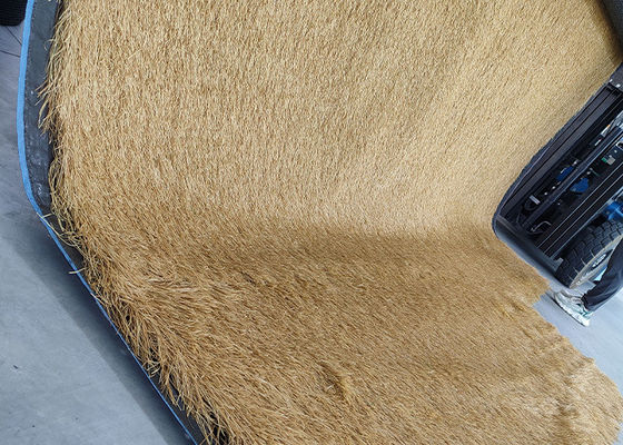 qualidade  120mm Durable Polyethylene Synthetic Thatch Roof Lightweight Artificial Thatch Roof With Withered Color fábrica
