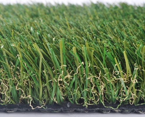 Erva artificial de paisagem ecológica resistente aos raios UV com suporte personalizável para jardins e campos ao ar livre