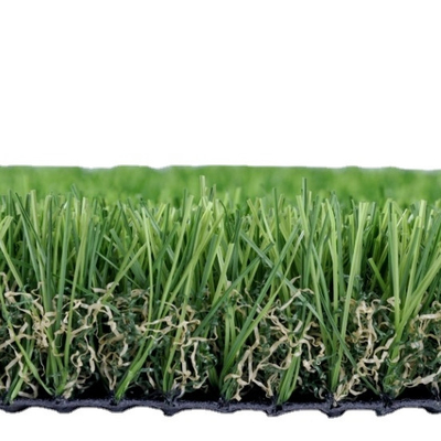 Erva de paisagem artificial bicolor verde personalizada para escolas pátios e jardins