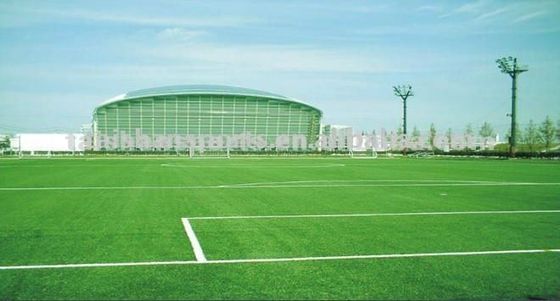 Grama artificial de futebol de 32 mm com suporte CPP+LENO e revestimento de látex SBR