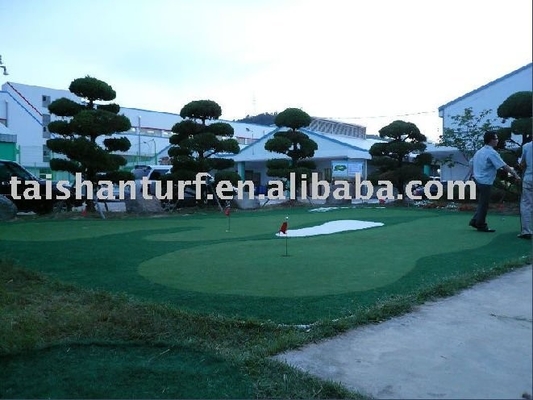 Grama artificial de futebol verde Dtex 11200 com suporte CPP+LENO e revestimento de látex SBR de baixa manutenção