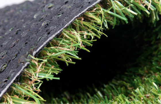 140 pontos/m de grama artificial híbrida com 25 mm de altura de pilha e adesivo de látex SBR para uma aparência realista em jardins