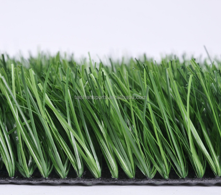 Grama artificial de futebol verde de 5/8" de diâmetro com suporte PP+LENO e adesivo de revestimento de látex SBR