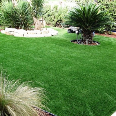 Grama artificial verde sem preenchimento de 30 mm usada para área de animais de estimação ou jardins de telhado com resistência a UV e boa elasticidade