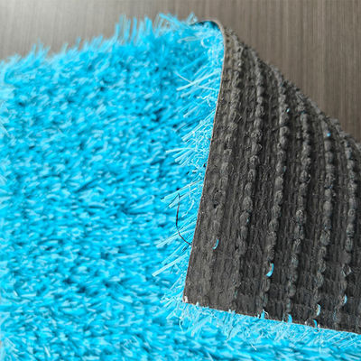 Grama Artificial Anti Estática e Resistente a UV com Altura de Pelo de 25mm e Superfície Azul Personalizável