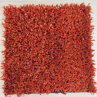 Tramo de madeira vermelho Ténis de grama artificial 6300 Dtex 25mm Rede de grama multifuncional de baixa manutenção
