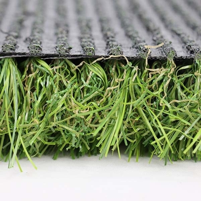 Paisagem multi-direccional relva verde artificial 40mm PU revestimento duplo PP suporte alto Dtex