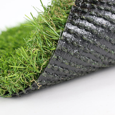 Paisagem multi-direccional relva verde artificial 40mm PU revestimento duplo PP suporte alto Dtex