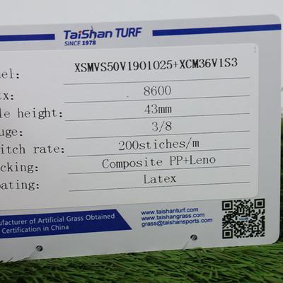 Custom Outdoor UV Resistente Tapete Natural Erva 43 mm Erva artificial Erva sintética de jardim Erva artificial para paisagem