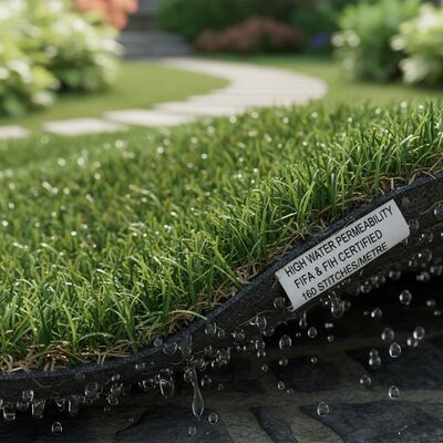 Alto densidade artificial da grama da paisagem da permeabilidade de água alta não tóxico