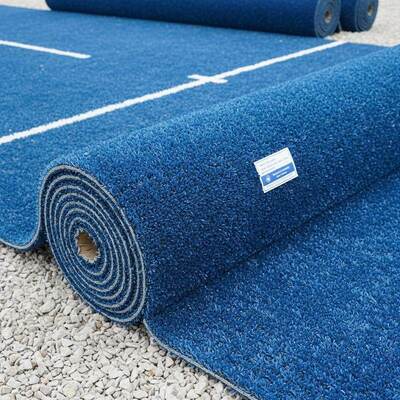 Grama artificial de padel de 12 mm de alta densidade azul para quadras esportivas com excelente desempenho