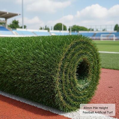 Gramado Artificial para Futebol com Altura de Pelos de 40mm, 12000 Dtex e Resistência UV para Quadras Esportivas
