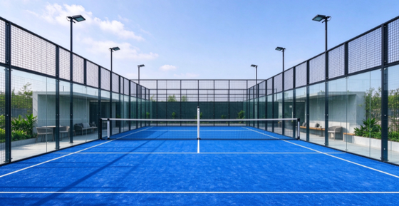 Grama Artificial para Padel Certificada FEP com Altura de Pelo de 12mm e Alta Densidade e Relva Sintética para Campos Profissionais