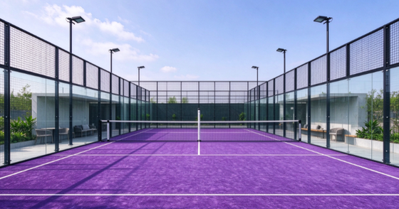 Grama Artificial para Padel Certificada FEP com Altura de Pelo de 12mm e Cores Personalizáveis para Quadras de Padel Profissionais