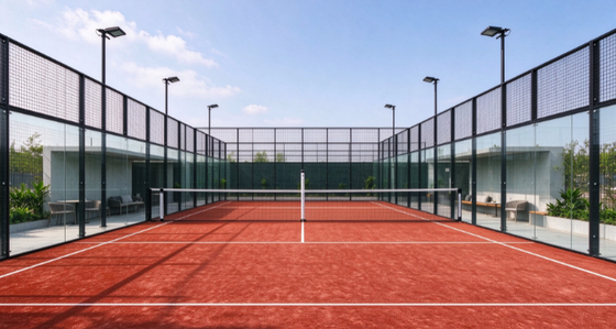 FEP Certificado 12mm Pile Height Brick Cor Vermelha Padel Erva artificial para quadras de padel profissionais